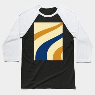 Abstract pattern gold navy blue Baseball T-Shirt